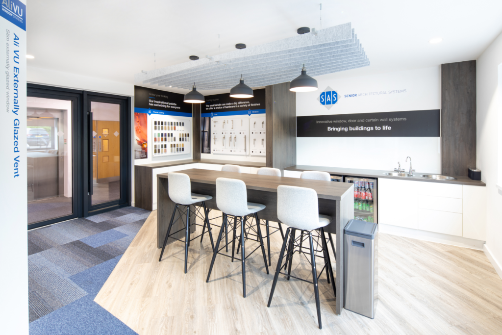 Showroom display and coffee area